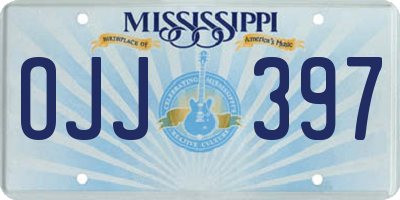 MS license plate OJJ397