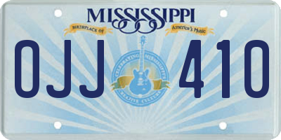 MS license plate OJJ410