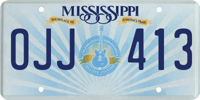 MS license plate OJJ413