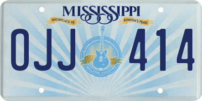 MS license plate OJJ414
