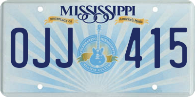 MS license plate OJJ415