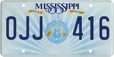 MS license plate OJJ416
