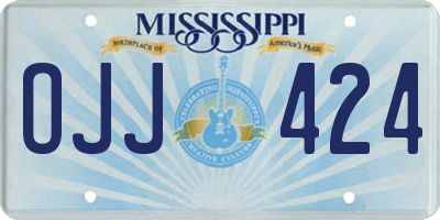 MS license plate OJJ424