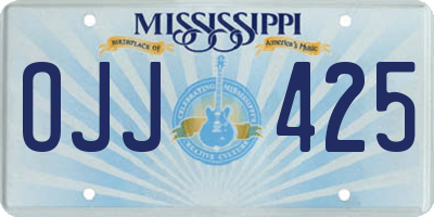 MS license plate OJJ425