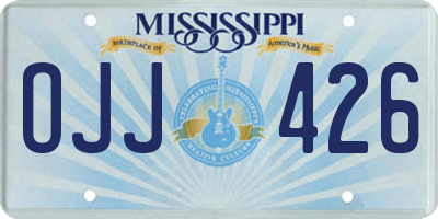 MS license plate OJJ426