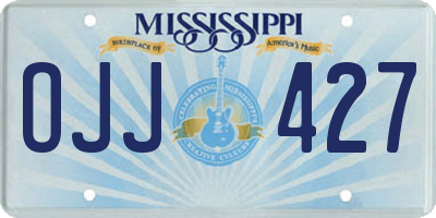 MS license plate OJJ427