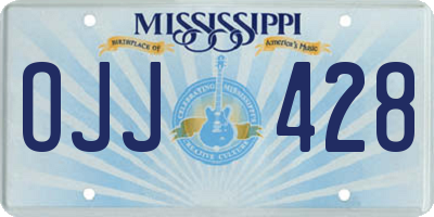 MS license plate OJJ428