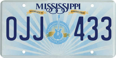 MS license plate OJJ433