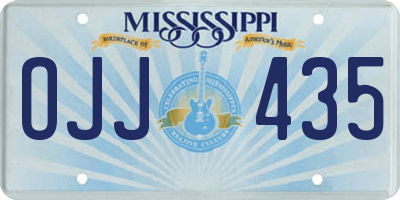 MS license plate OJJ435