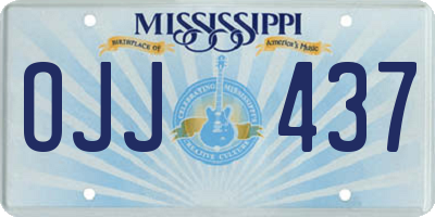 MS license plate OJJ437