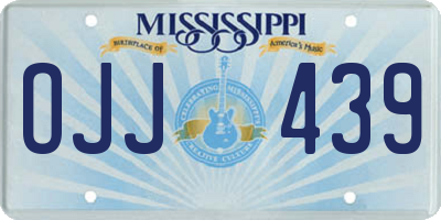 MS license plate OJJ439