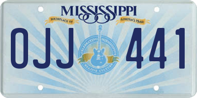 MS license plate OJJ441