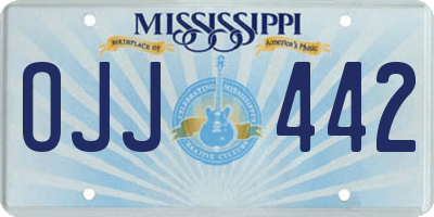 MS license plate OJJ442