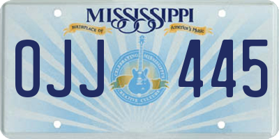 MS license plate OJJ445