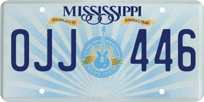 MS license plate OJJ446