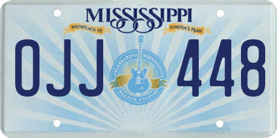 MS license plate OJJ448