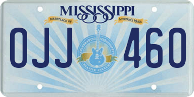 MS license plate OJJ460