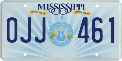 MS license plate OJJ461
