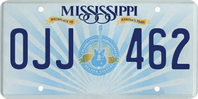 MS license plate OJJ462