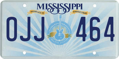 MS license plate OJJ464