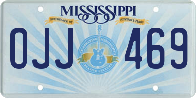 MS license plate OJJ469