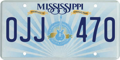 MS license plate OJJ470