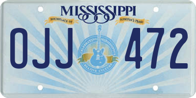 MS license plate OJJ472