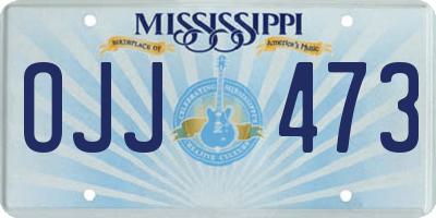 MS license plate OJJ473
