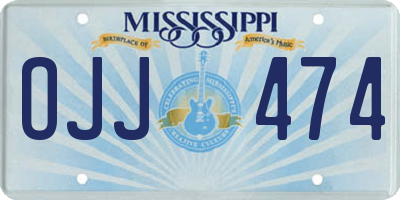MS license plate OJJ474