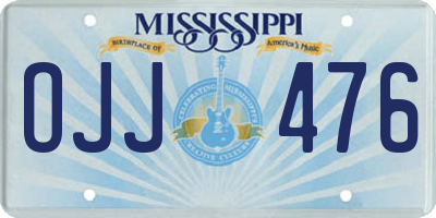 MS license plate OJJ476