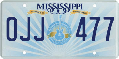 MS license plate OJJ477