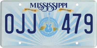 MS license plate OJJ479