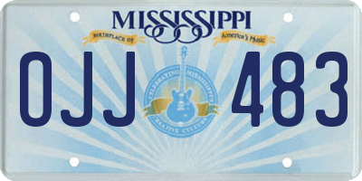 MS license plate OJJ483