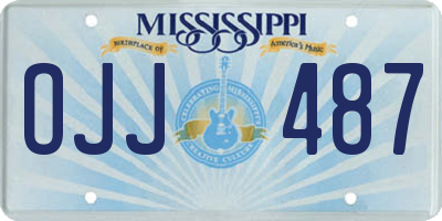 MS license plate OJJ487