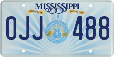 MS license plate OJJ488