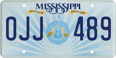 MS license plate OJJ489