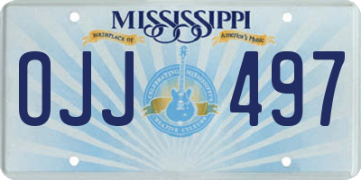 MS license plate OJJ497