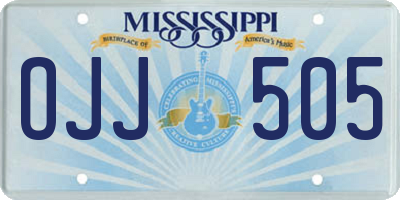 MS license plate OJJ505
