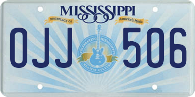 MS license plate OJJ506