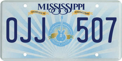MS license plate OJJ507