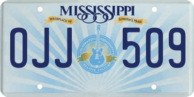 MS license plate OJJ509
