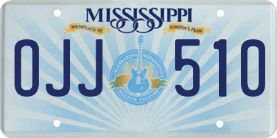 MS license plate OJJ510