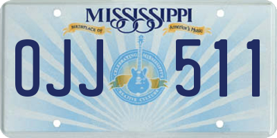 MS license plate OJJ511