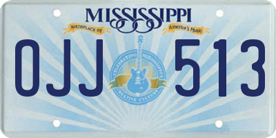 MS license plate OJJ513