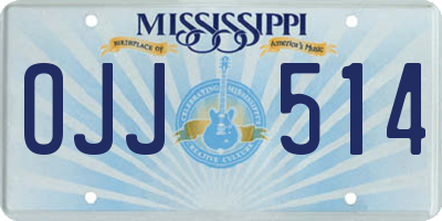 MS license plate OJJ514