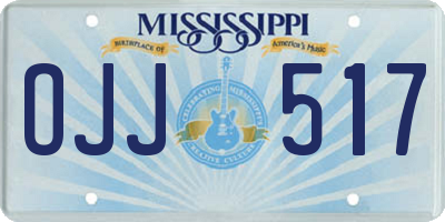 MS license plate OJJ517