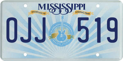 MS license plate OJJ519