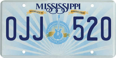 MS license plate OJJ520