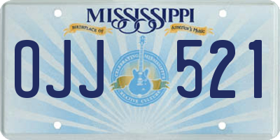MS license plate OJJ521