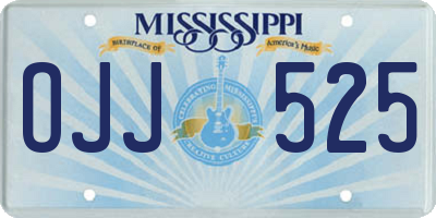 MS license plate OJJ525